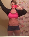 Flexing abs. I will say that the I really do have extra fat on my lower back & love handles & the doc agreed to the fat on my lower fat.