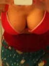 slightly bending forward...right breast appears smaller. (also when not in bra)