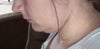 side view, chin tilted