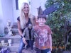 The blonde wrinkled lady who looks like his Grandma as my 10 year old says...lol
