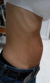 tummy. relaxed muscles.