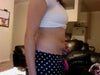 left side of lower abs (close to the front "love handle" area)