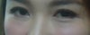 cause i wear makeup, you need look carefully , you can see  it looked like I had big bags under my eyes