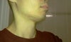monkey mouth look from teeth protruding lips