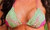 a little blurry, but you can still see the outline of my left breast on the right of this photo is much more prominent.  When not in a bra and arms down to my side they look even, but as soon as I raise my arms to shoulder height, they look noticeably uneven. I am a swimsuit model and this is not good!