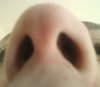 Below nose