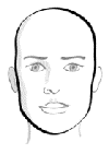 when i pull my cheek and jaw skin towards ears my face looks like 2nd picture(oblong)  and this is the shape i want for my face.