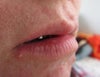 Photo of lips from right side