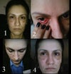 4 shots of "crooked eye"