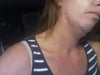 the line between face and neck