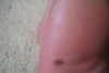 It is about 0.8 mm in length (longest side)