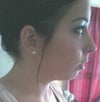 Profile.  You could almost draw a diagonal line from the tip of my nose to my chin.
