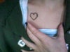 Its all black, its an inch under my collarbone.