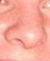 Nose at an angle.