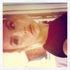 with lipstick. about a couple weeks ago.