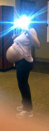 Me at 8 months, I carried all in the tummy with this pregnancy :)