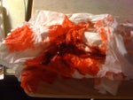 This picture is gross even to myself but it shows just how quickly I do bleed and I usually don't see any clotting until I have soaked approx 8 kleenex and the clotting takes place on the Kleenex more so than my incision.  02/24/11