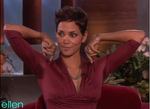 Halle Berry sweats it out on Ellen
