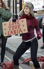 Muff March against pornography influenced ideals