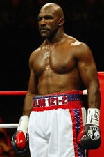 Evander Holyfield displaying his intact ear