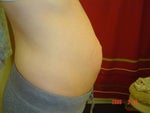 Before side view - looks like I'm pregnant!