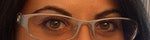 BEFORE shot of my curled eyelashes with lots of mascara applied. You can hardly see them.