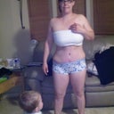 17 days post op mommy makeover. I have a bit of swelling on hips. I'm so happy with my nice flat, toned belly.