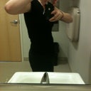 At the gym, from the side.