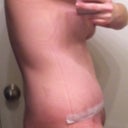Day 21 Little arch in back 90% upright bruised flanks and swollen pouch -note little bit of back fat to be worked off