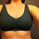Before, front view in a sports bra