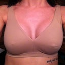 My new comfy cozy bra - 32D! 34 was too wide, 32 fits me in the middle hook, so 34C didn't fit as well as a 32D.