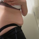 before, if I bent over even while sucking in