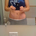 new stomach with hidden scar, it's low enough that it will be easy to hide!!