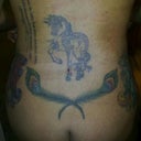 lipo on flanks, went through the horses hooves..lol got couple stitches there