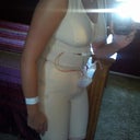 side view, cant stand up straight yet.