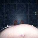 Day 40 - 5 and half wks - bulge still there to the right, breathing out