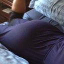 This is where im laying on my stomach,you see a LITTLE bump,a bump i didnt have before...lol