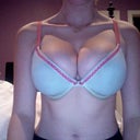 Night before.. wearing 32E "minimizer" bra, no pushup, just my everyday bra