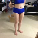 My new bra and pantie set from forever 21. So cheap and so comfy. But I feel like I look fatter than usual. I must be swollen!