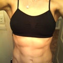 here's a pic of me in super tight sports bra (after arriving home post-explantation today) in hopes that it will push the girls up and tighten my skin