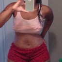 This pic was taken 20 minutes after the previous photo. My belly is beginning to swell all ready!!  This is what my belly look like after moving around and doing very minimal activity.