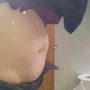 Lax tummy muscles.