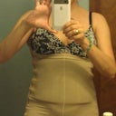 new garment after drain removal.  I think I will have a burning  party for this thing when I don't have to wear it anymore!  It is extra lovely with my bulky foam under it.