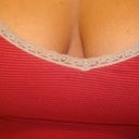 clearly the left breast hangs more naturally (this is the larger side). right looks more perky, but is still a bit smaller.