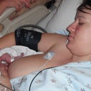 RIght after birth by emergency C-section