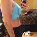2 weeks 1 day post op .. Hard to take pics from the side - Champion sports bra - Target