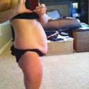another side profile before tt...ugh I look 5-6 months preggo!!
