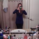 POD 22. Don't mind the messy counter. This is wearing a long fitting shirt and tights. I'd like to add some fat to my hips since they are "violin" shaped which I hate.