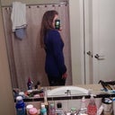 POD 22, side view in clothing. Sorry for the sink in half the picture. You can see my collection of Sephora makeup and brushes though. Lol.