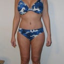 Trying on the old swimsuit, six weeks